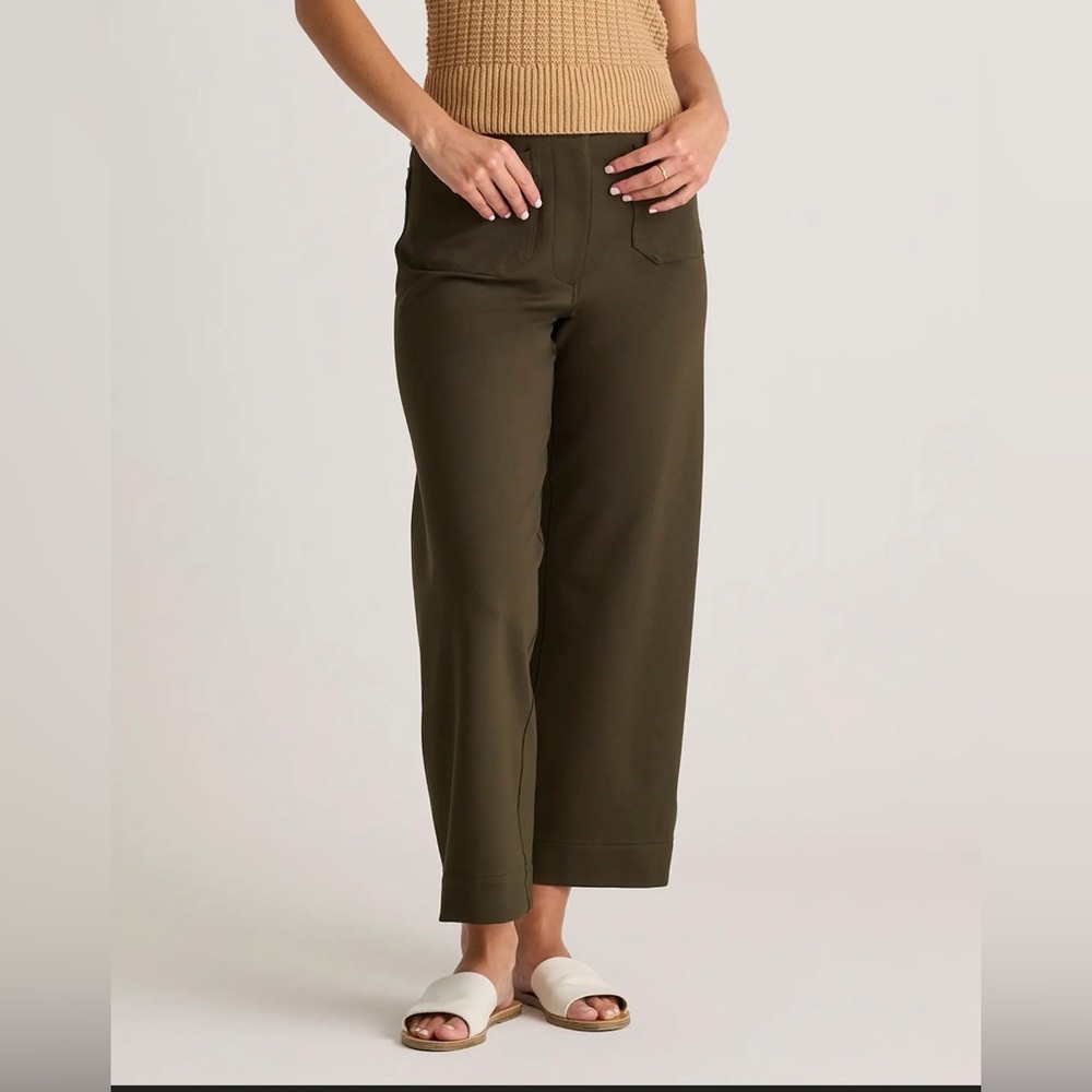 Quince Ultra Stretch Ponte Wide Leg Pants
